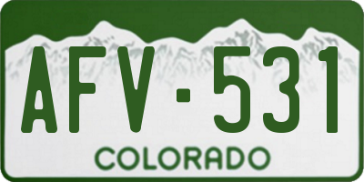 CO license plate AFV531