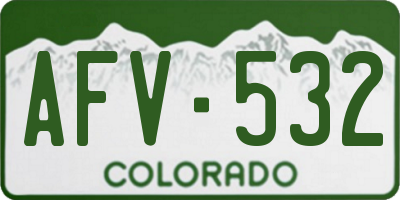 CO license plate AFV532