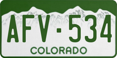CO license plate AFV534