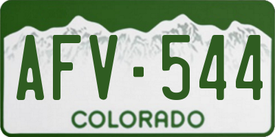 CO license plate AFV544