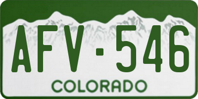 CO license plate AFV546