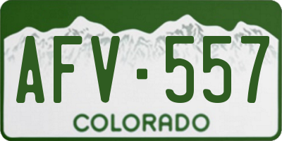 CO license plate AFV557