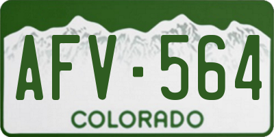 CO license plate AFV564