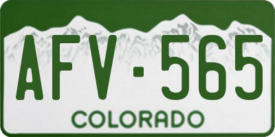 CO license plate AFV565