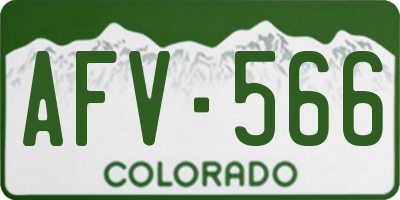 CO license plate AFV566