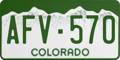 CO license plate AFV570
