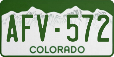 CO license plate AFV572