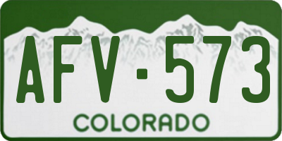 CO license plate AFV573