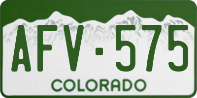 CO license plate AFV575