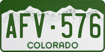 CO license plate AFV576