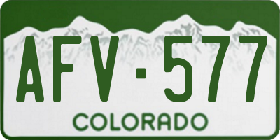 CO license plate AFV577