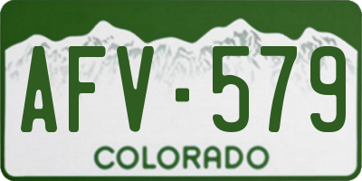 CO license plate AFV579