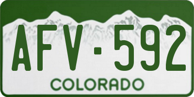 CO license plate AFV592