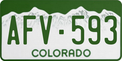 CO license plate AFV593