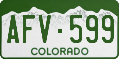 CO license plate AFV599