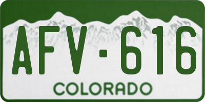 CO license plate AFV616