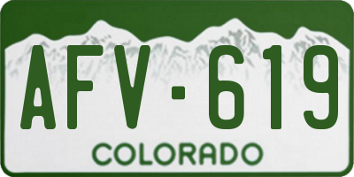 CO license plate AFV619