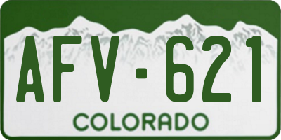 CO license plate AFV621