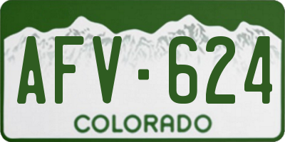 CO license plate AFV624