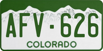CO license plate AFV626