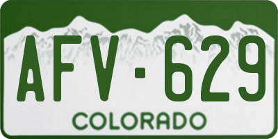 CO license plate AFV629