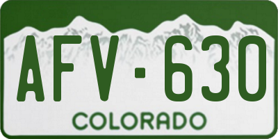 CO license plate AFV630