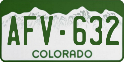 CO license plate AFV632