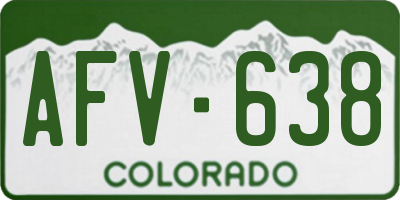 CO license plate AFV638
