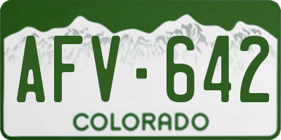 CO license plate AFV642
