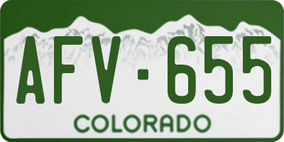 CO license plate AFV655
