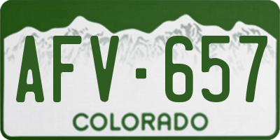 CO license plate AFV657