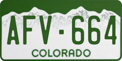 CO license plate AFV664