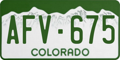 CO license plate AFV675