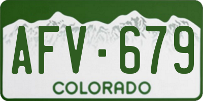CO license plate AFV679