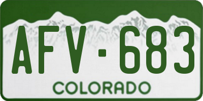 CO license plate AFV683