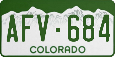 CO license plate AFV684