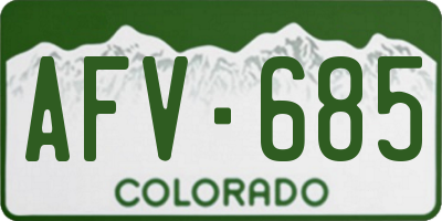 CO license plate AFV685