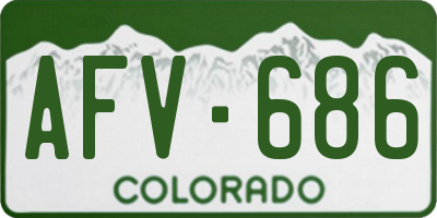 CO license plate AFV686