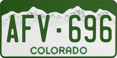 CO license plate AFV696
