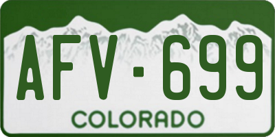 CO license plate AFV699