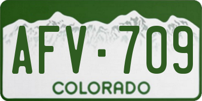 CO license plate AFV709