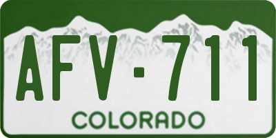 CO license plate AFV711