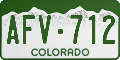 CO license plate AFV712