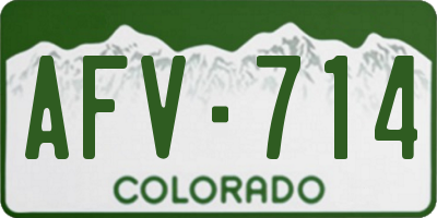 CO license plate AFV714