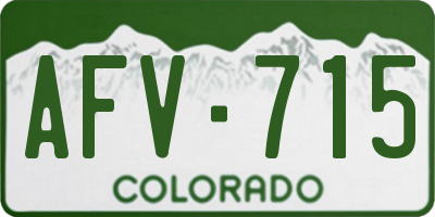 CO license plate AFV715
