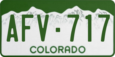 CO license plate AFV717