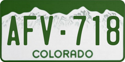 CO license plate AFV718
