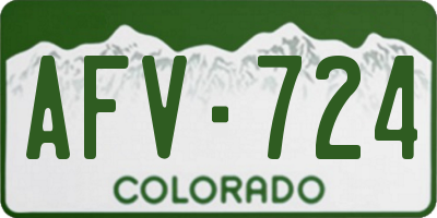 CO license plate AFV724