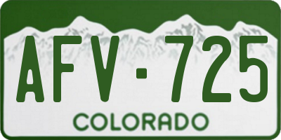 CO license plate AFV725