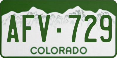 CO license plate AFV729